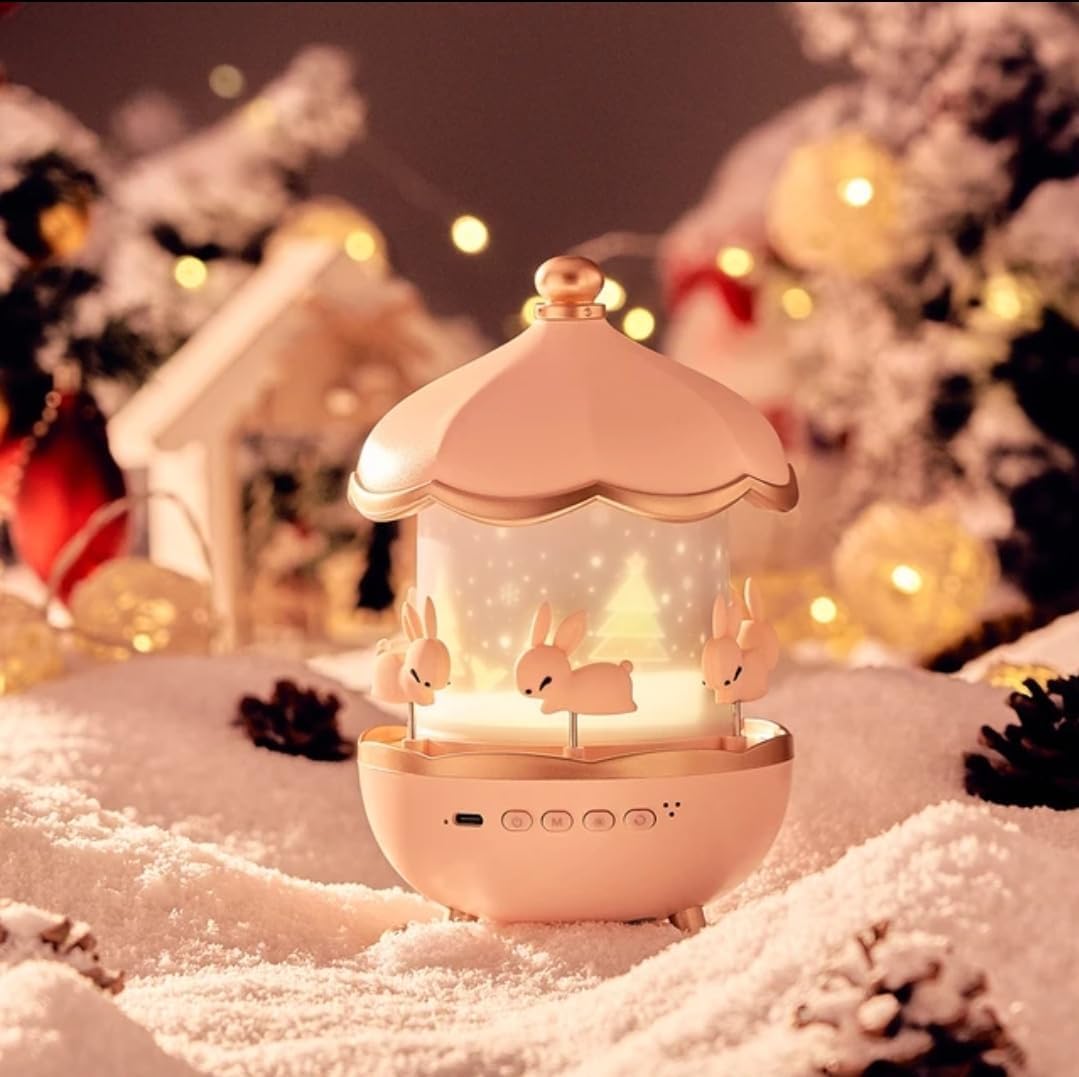Rabbit Sky Projector for Kids – 360° Rotating Lamp with 6 Films
